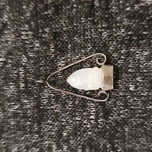Vintage handmade opal arrow head necklace pendant
